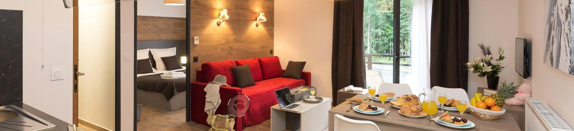 Holiday in mountain resort Résidence Prestige Isatis - Chamonix - Living room