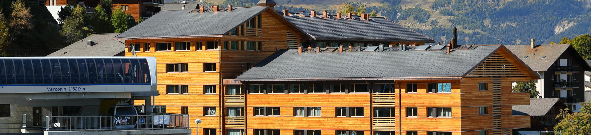 Vacances en montagne Résidence Swisspeak Resorts Vercorin - Vercorin - Extérieur été