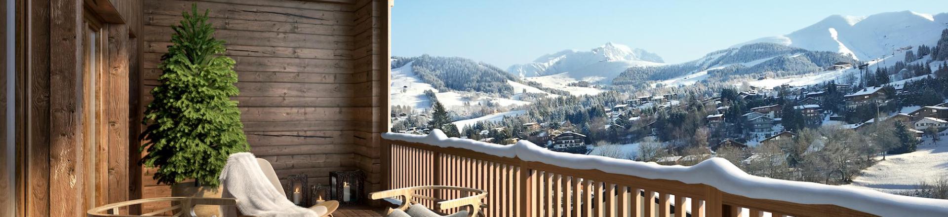 Vakantie in de bergen Résidence Terresens L’Eclat des Veriaz - Megève - Terras