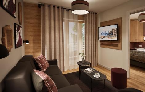 Vakantie in de bergen Appart'Hôtel L'Ecrin Blanc - La Rosière - Woonkamer