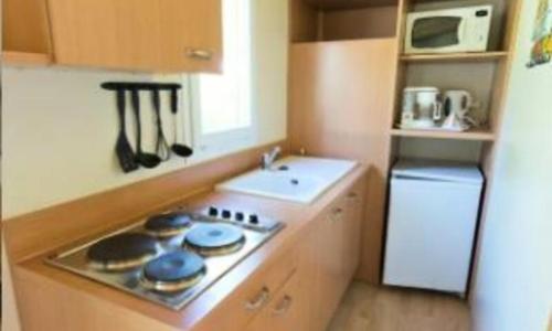 Holiday in mountain resort 3 room Mobil-Home 4 people (30m²) - Camping A la Rencontre du Soleil - Le Bourg d'Oisans - Summer outside