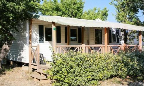 Holiday in mountain resort 4 room Mobil-Home 6 people (Confort 32m²) - Camping Flower l’Epi Bleu - Banon - Summer outside