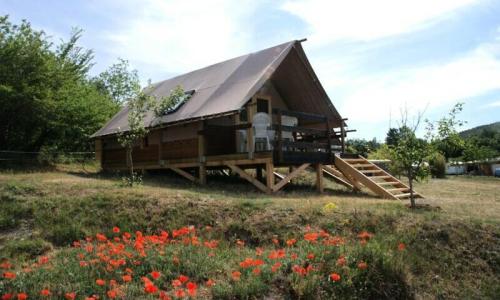 Wakacje w górach Mobil-home 3 pokojowy dla 5 osób (24m²) - Camping Flower la Beaume - Esparron-de-Verdon - Na zewnątrz latem