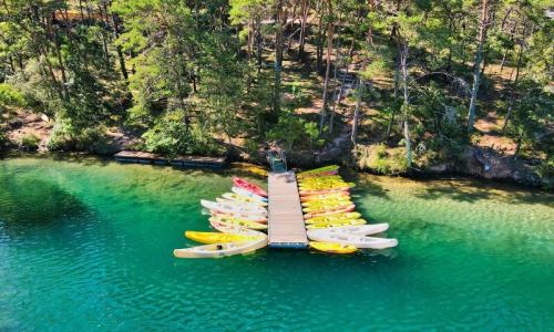 Wakacje w górach Camping Flower la Beaume - Esparron-de-Verdon - Na zewnątrz latem