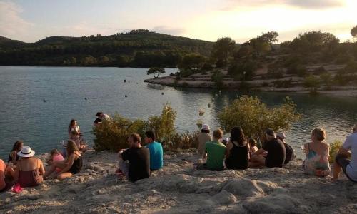 Wakacje w górach Camping Flower la Beaume - Esparron-de-Verdon - Na zewnątrz latem