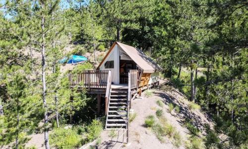 Holiday in mountain resort 3 room apartment 5 people (21m²) - Camping Flower le Clot du Jay - Clamensane - Summer outside