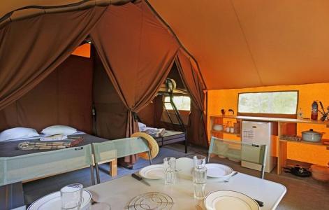 Holiday in mountain resort 3-room tent for 5 people (Canadienne) - Camping Lac de Serre-Ponçon - Le Lauzet-Ubaye - Accommodation