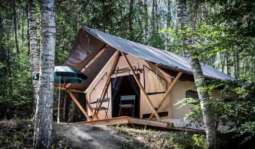 Vacances en montagne Tente 3 pièces 5 personnes (Canadienne) - Camping Lac de Serre-Ponçon - Le Lauzet-Ubaye - Terrasse