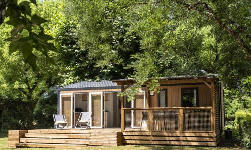 Vacanze in montagna Casa mobile 4 stanze per 6 persone (30m²) - Camping Romanée La Ferme de la Serraz - Doussard - Esteriore estate