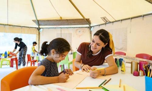 Urlaub in den Bergen Camping Sandaya la Nublière - Doussard - Draußen im Sommer