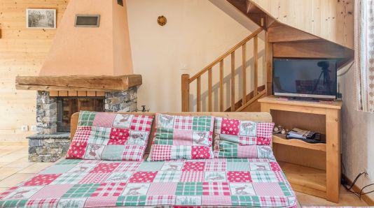 Urlaub in den Bergen 5 Zimmer Maisonettewohnung für 10 Personen (5) - Chalet Acacia - Saint Martin de Belleville - Wohnzimmer