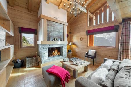 Vacances en montagne Chalet triplex 6 pièces 12 personnes - Chalet Aigle Mont Blanc - Saint Gervais - Cheminée