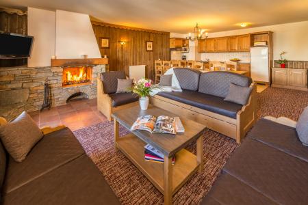 Vakantie in de bergen Appartement 6 kamers 10-12 personen - Chalet Altitude - Les Arcs - Open haard