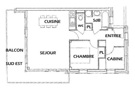 Vacanze in montagna Appartamento 3 stanze con cabina per 7 persone (4) - Chalet Amelie - Les Saisies - Mappa