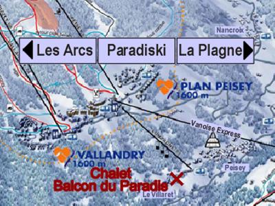 Vacances en montagne Chalet Balcon du Paradis - Peisey-Vallandry - Plan