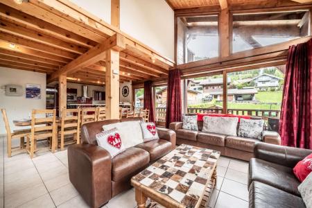 Urlaub in den Bergen Triplex-Chalet 10 zimmer 17 Personnen - Chalet Beauséjour - Morzine - Wohnzimmer