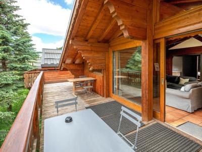 Urlaub in den Bergen 8 Zimmer Chalet für 15 Personen - Chalet Bettaix Rose - Les Menuires - Terrasse