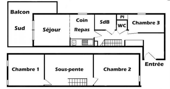 Wakacje w górach Apartament 4 pokojowy 9 osób (111) - Chalet Cristal 1 - Les Saisies - Zakwaterowanie