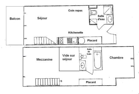 Каникулы в горах Апартаменты 3 комнат с мезонином 8 чел. (312) - Chalet Cristal 3 - Les Saisies - план