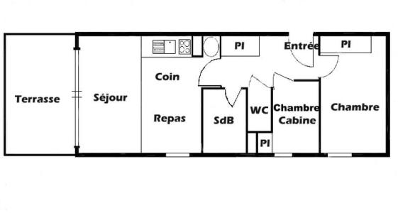 Каникулы в горах Апартаменты 3 комнат кабин 6 чел. (604) - Chalet Cristal 6 - Les Saisies - квартира