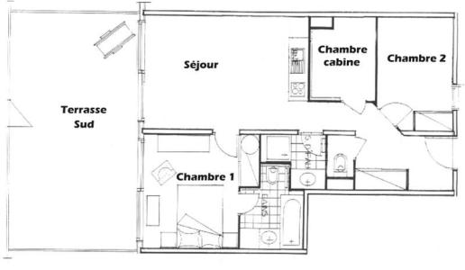 Каникулы в горах Апартаменты 3 комнат кабин 8 чел. (602) - Chalet Cristal 6 - Les Saisies - квартира