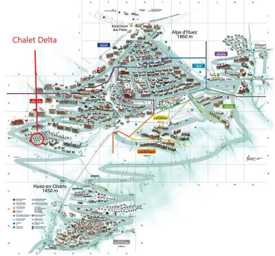 Vacanze in montagna Chalet 5 stanze per 8 persone - Chalet Delta 36 - Alpe d'Huez - Mappa