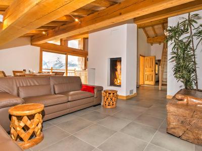 Holiday in mountain resort Chalet des Arcs - Les Arcs - Living room