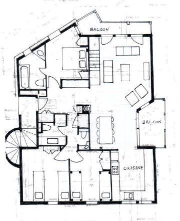 Urlaub in den Bergen Duplex Wohnung 5 Zimmer 10 Personnen (2) - Chalet des Encombres - Saint Martin de Belleville - Plan