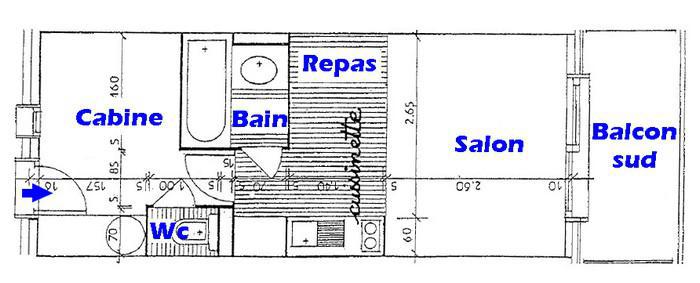 Vakantie in de bergen Studio bergnis 4 personen (113) - Chalet du Lac 1 - Les Saisies - Kaart