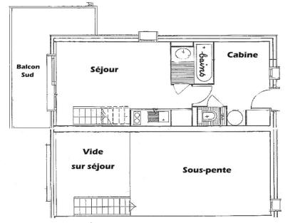 Каникулы в горах Квартира студия со спальней для 6 чел. (111) - Chalet du Lac 1 - Les Saisies - квартира