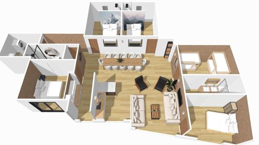Vacaciones en montaña Chalet 6 piezas para 12 personas - Chalet Eskimo - Valloire - Plano