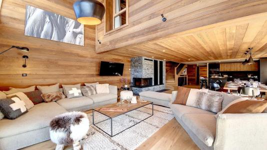Holiday in mountain resort 7 room triplex chalet 12 people (EDELWEISS) - Chalet Eterlou - Les Menuires - Living room