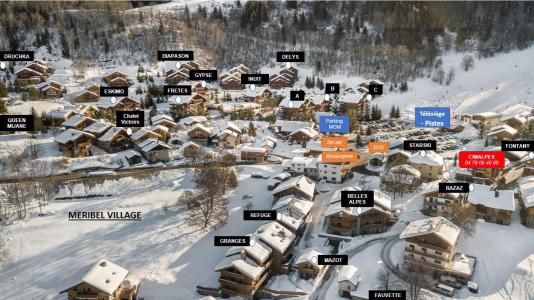 Vacanze in montagna Chalet su 3 piani 7 stanze per 12 persone - Chalet Fontany - Méribel - Mappa