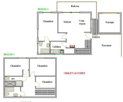 Wakacje w górach Domek górski duplex 5 pokojowy dla 8 osób - Chalet Forêt - La Clusaz - Plan