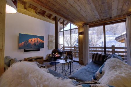 Holiday in mountain resort 6 room triplex chalet 12 people - Chalet Hygge - Méribel - Living room