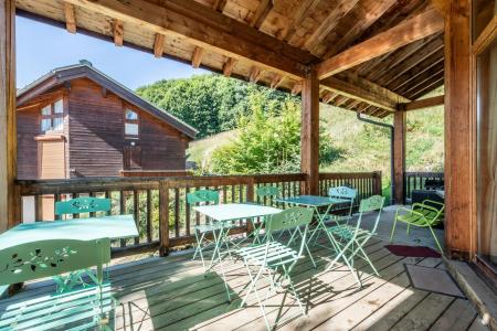 Urlaub in den Bergen 5 Doppelholzchalethälfte für 10 Personen - Chalet Johmarons - Les Gets - Draußen im Sommer