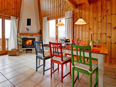 Holiday in mountain resort Chalet Krokus - Thyon - Dining area