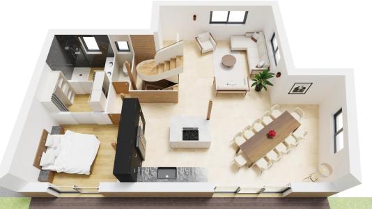 Urlaub in den Bergen Triplex-Chalet 6 zimmer 12 Personnen - Chalet l'Orée - Valloire - Wohnzimmer