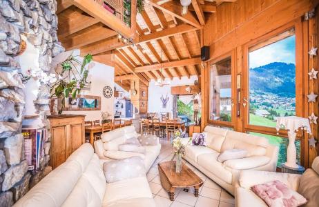 Vakantie in de bergen Chalet la COUQUEILLE - Châtel - Woonkamer