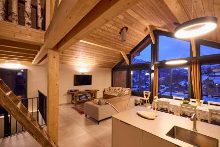 Holiday in mountain resort 4 room chalet 11 people - Chalet le Baud'riez - Valloire - Living room