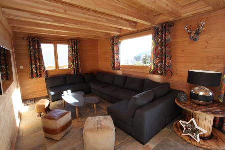 Vakantie in de bergen Chalet duplex 6 kamers 14 personen - Chalet le Cocoon - La Toussuire - Woonkamer