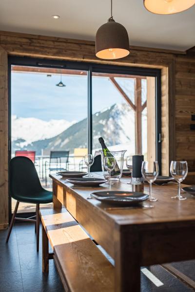 Holiday in mountain resort 5 room triplex chalet 8 people ( MAZOT) - Chalet le Mazot - Albiez Montrond - Dining area