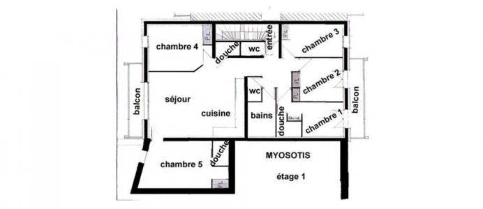 Vacances en montagne Appartement 6 pièces 10 personnes (Myosotis) - Chalet le Renouveau - Saint Martin de Belleville - Plan