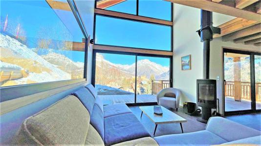 Holiday in mountain resort 5 room duplex chalet 12 people - Chalet Le Tou - Puy-Saint-Vincent - Living room