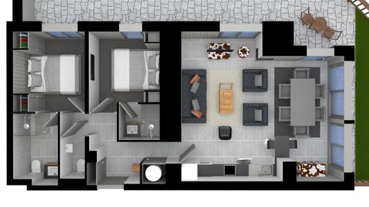 Wakacje w górach Apartament 3 pokojowy 6 osób (SALERS) - Chalet les 3 Vaches - Courchevel - Plan