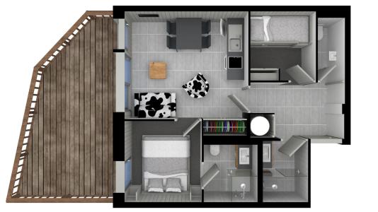 Vacanze in montagna Appartamento 3 stanze per 4 persone (HEREFORD) - Chalet les 3 Vaches - Courchevel - Mappa