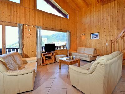 Holiday in mountain resort Chalet les Etoiles - La Tzoumaz - Living room