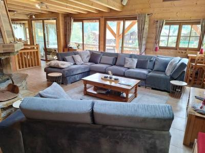 Urlaub in den Bergen Triplex-Chalet 8 zimmer 14 Personnen - Chalet Les Romains - Châtel - Wohnzimmer