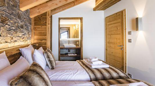 Holiday in mountain resort 5 room duplex apartment 8-10 people (4) - Chalet Lodge PureValley - Les Menuires - Bedroom