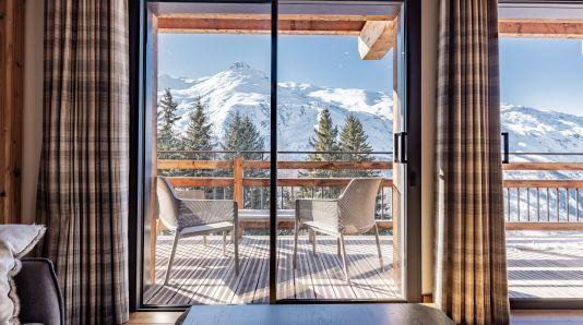 Urlaub in den Bergen 5 Zimmer Maisonettewohnung für 8 Personen (1) - Chalet Lodge PureValley - Les Menuires - Balkon